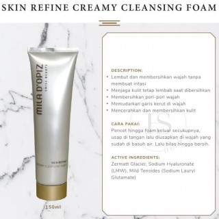 MILADOPIZ Skin Refine Creamy Cleansing Foam 125ml | Facial Wash Mila D'Opiz